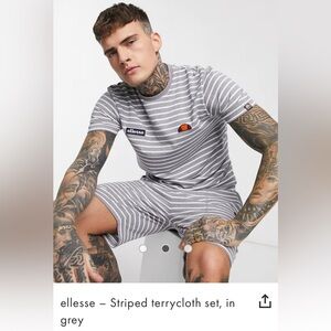 Ellesse Striped Terrycloth Tee - Men’s Large